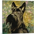 thumbnail image 1 of ARTCANVAS Scottish Terrier Dog Breed Flowers Canvas Art Print - Size: 26" x 26" (0.75" Deep), 1 of 9