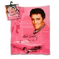 thumbnail image 3 of Elvis The King Presley Pink Cadillac Cozy Throw Blanket, 3 of 5