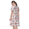 thumbnail image 2 of Bixox Robe d'Été à Manches Courtes pour Femmes Robe Ample Longueur Genou avec Poches-Hello Easter, 2 of 7
