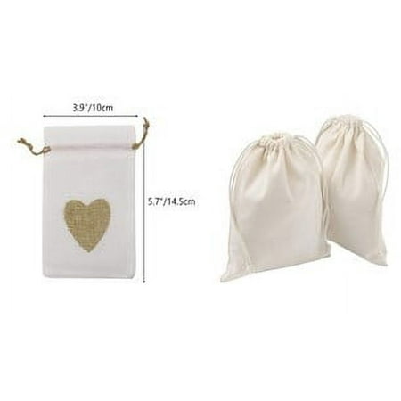 

24pcs Cotton Drawstring Bags Muslin Bags Party Favor Bags Multipurpose Storage Pouches