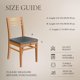 thumbnail image 4 of Juego de 4 fundas elásticas beige para sillas de comedor SearchI, 4 of 7