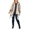 thumbnail image 1 of I.N.C Womens Draped Cardigan Sweater, Beige, Plus Size, 3X, 1 of 1