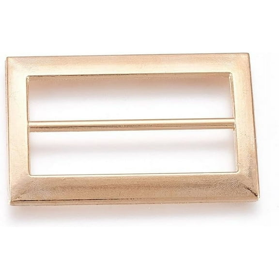 3Pcs Alloy Buckles Rectangle Golden 1x0.75 Inch