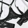 thumbnail image 5 of Sexy Underwire Floral Lace Mesh Sheer Lingerie Set for Women See Through Bra and Thong 2 Piece, 5 of 8
