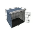 thumbnail image 6 of Moroccan Dog Crate Cover, Continuous Oriental Mediterranean Sea Colors Inspired Pattern, Easy to Use Pet Kennel Cover Small Dogs Puppies Kittens, 7 Sizes, Indigo Cadet Blue, by Ambesonne, 6 of 6