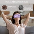 thumbnail image 4 of LAZIOEGR Soft Comfortable Weighted Sleeping Eye Cover Hook and Loop Fastener Closure for Nighttime Deep Sleep Travel Meditation Adjustable Light Blocking Nylon Gel Mask, Purple, 4 of 9
