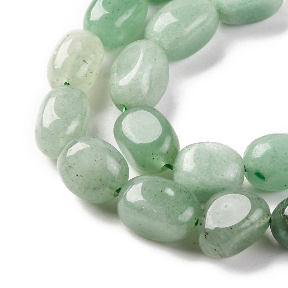 Natural Green Aventurine Beads Strands Tumbled Stone 7~12x6~8x5~7mm Hole: 1mm about 43~44pcs/strand 15.47~15.63''(39.3~39.7cm)
