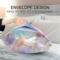 thumbnail image 4 of Yayeee Pillowcase King Size Set of 2 Satin Wrinkle Resistant Envelope Pillow Case, Watercolor Marble Pattern, 4 of 8