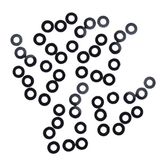 jinwen 50 Pieces Badminton Grommets Washers Nylon Universal Portable for Double Single String Holes Repair Wire Guards Eyelets Rings Black
