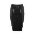 thumbnail image 3 of Sngxgn Mini Pencil Skirt for Women Above Knee Basic Basic Bodycon Skirt(Black,L), 3 of 7
