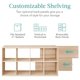 thumbnail image 4 of XPOPR 8-Cube Storage Organizer, 11in Shelf Opening, Bookcase, Display Shelf, Customizable w/ 3 Removable Back Panels – Light Oak, 4 of 5