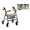 Cute Terrier Dog Blue, variant on COEQINE Rollator Seat & Roller Bar Covers with Carry Storage Carrier Tote 3 Pieces Set, Easy Installation Rollator Walker Accessories Gifts for Seniors, Bohemian Floral Butterfly