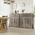 thumbnail image 7 of Walsunny Sideboards Buffets Table 28.3" with Drawer Storage Cabinet Adjustable Shelf Farmhouse Coffee Bar Cabinet for Kitchen Dining Room Entryway Small Places Ash Gray, 7 of 7