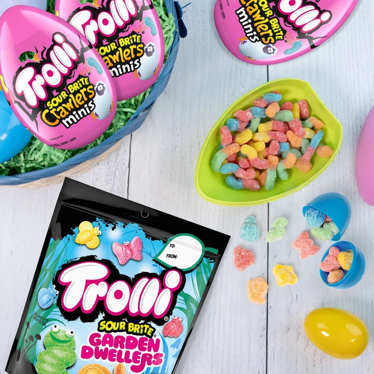 Trolli Sour Brite Garden Dwellers, Easter Candy Basket Filler, 10 oz Bag