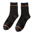 thumbnail image 5 of Lroveb Crew Socks for Men 1 Pairs Male Casual Striped Socks Solid Invisible Breathable Middle Tube Socks, 5 of 6