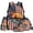 American Flag Fire Basketball, variant on Drippy Baseball School Backpack- 17 Inch, 4 Piece Set with Lunch Bag Pencil Pouch Water Bottle Pocket,Adjustable Strap Breathable Lightweight Daypack for Kids Students