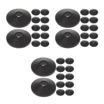 FRCOLOR 36 pcs  Toilet Bolt Rubber Washer M8 Conical Toilet Bolt Washer Replacement Toilet Tank Prevent Leakage Bolt Kits Toilet Repair Kit Black