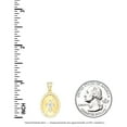 thumbnail image 4 of 10kt Two-tone Gold Womens Cubic-Zirconia Oval Medallion Cross Religious Charm Pendant, 4 of 5
