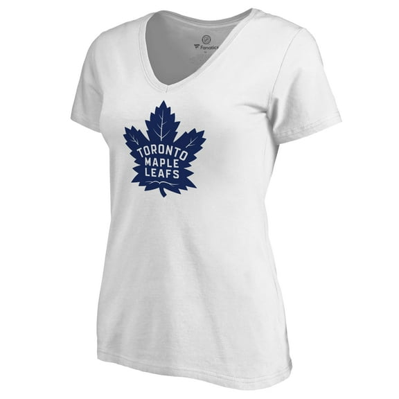 Women's White Toronto Maple Leafs Primary Logo T-Shirt