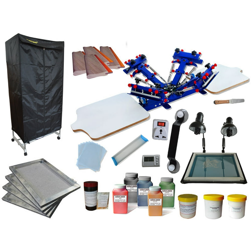 INTBUYING Silk Screen Printing Kit Exposure Unit Flash Dryer Drying