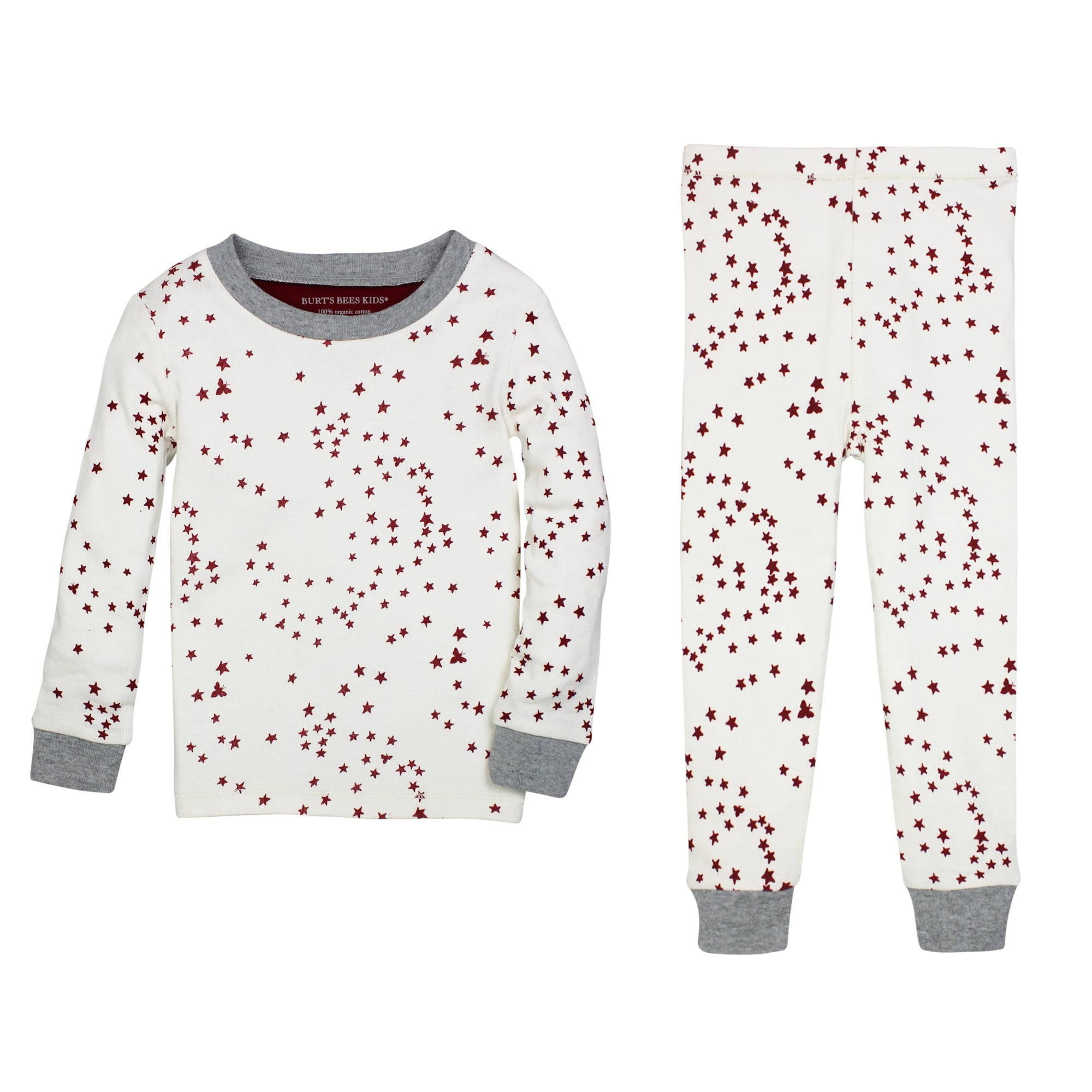 Burt's Bees Baby PJ Set with Ornament - Rugby Stripe - Cranberry - 4T