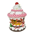 thumbnail image 3 of jifeng LED Lighted Christmas Village Figurine Christmas Gift Decorative Statue Desktop Cake Shop, 3 of 9