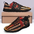 thumbnail image 4 of Firefighter American Flag Running Shoes Sneakers Mesh Black Size 10.5, 4 of 5