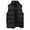 Black, variant on Krdevn Men Women Autumn and Winter Casual Solid Color Zipper Collar Sleeveless Cotton Padded Vest Top Features,6XL