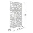 thumbnail image 4 of Elevens Decorative Privacy Screen Outdoor Divider with Stand Metal Corten Steel 75" x 48" x 16" White, 4 of 5