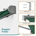 thumbnail image 2 of MCombo Patio Window Awnings 65''x80'', Fully Assembled Manual Retractable Sunshade Canopy for Windows & Doors, 4112 (Dark Green), 2 of 9