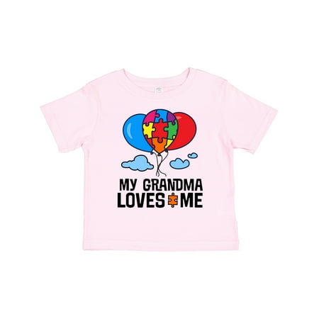 

Inktastic Autism Grandma Loves Me Puzzle Gift Toddler Boy or Toddler Girl T-Shirt