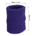 thumbnail image 2 of Uxcell 8x10cm Sport Wrist Bands Cotton Absorbent Athletic Sweatband, Dark Blue, 2 Pack, 2 of 6