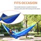 thumbnail image 3 of Hamaca ultralige Hamaca portátil Swing individual o doble Persona deportiva Camping Swing para senderismo Backpacking Backyard Royal Blue con gris 300 × 200 cm tholdsy OD003583-01B, 3 of 7