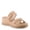BEIGE, variant on Women's CATTANEO Hook and Loop Platform Wedge Sandals - Laser-Cut Design, Faux Leather, Cushioned Footbed