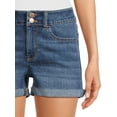 thumbnail image 5 of No Boundaries Midrise Double Button Shorts, Women's and Women's Plus, 5 of 5