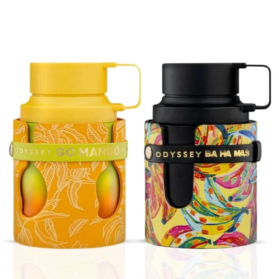 Odyssey Go Mango & Ba Ha Mas Eau de Parfum Sprays 100ml (3.4 oz) by Armaf (Bundle)