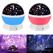 Upgraded Version Remote-Controlled Romantic Rotating Spin Music Starry Sky Night Light Projector Children Kids Baby Sleeping Night Light
