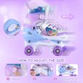thumbnail image 5 of 4 Size Adjustable Light Roller Skates for Boys Girls Toddlers Beginners, 5 of 5