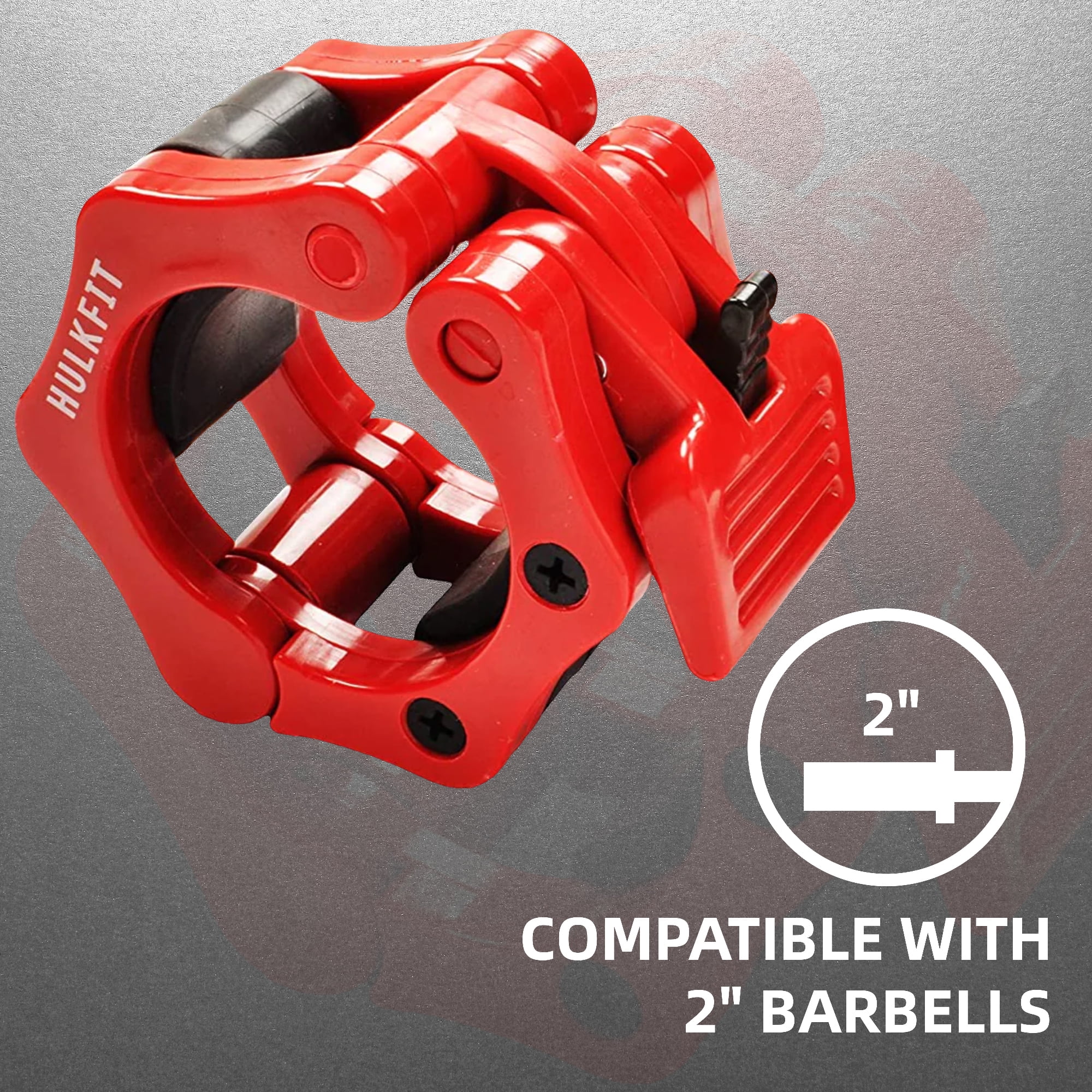 FlexWave Fitness Heavy-Duty Nylon Olympic Barbell Clamps – Quick Release Locking Collars for 2” Barbells, Set of 2