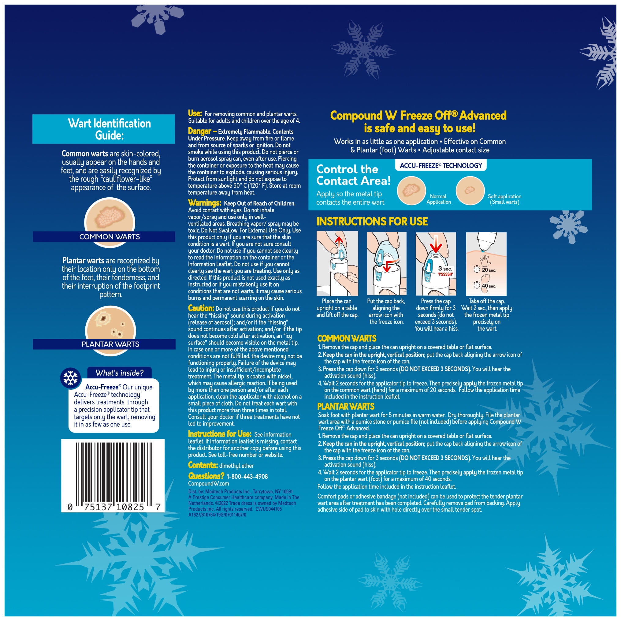 Compound W Freeze off Advanced Wart Remover with Accu-Freeze, 15 Applications