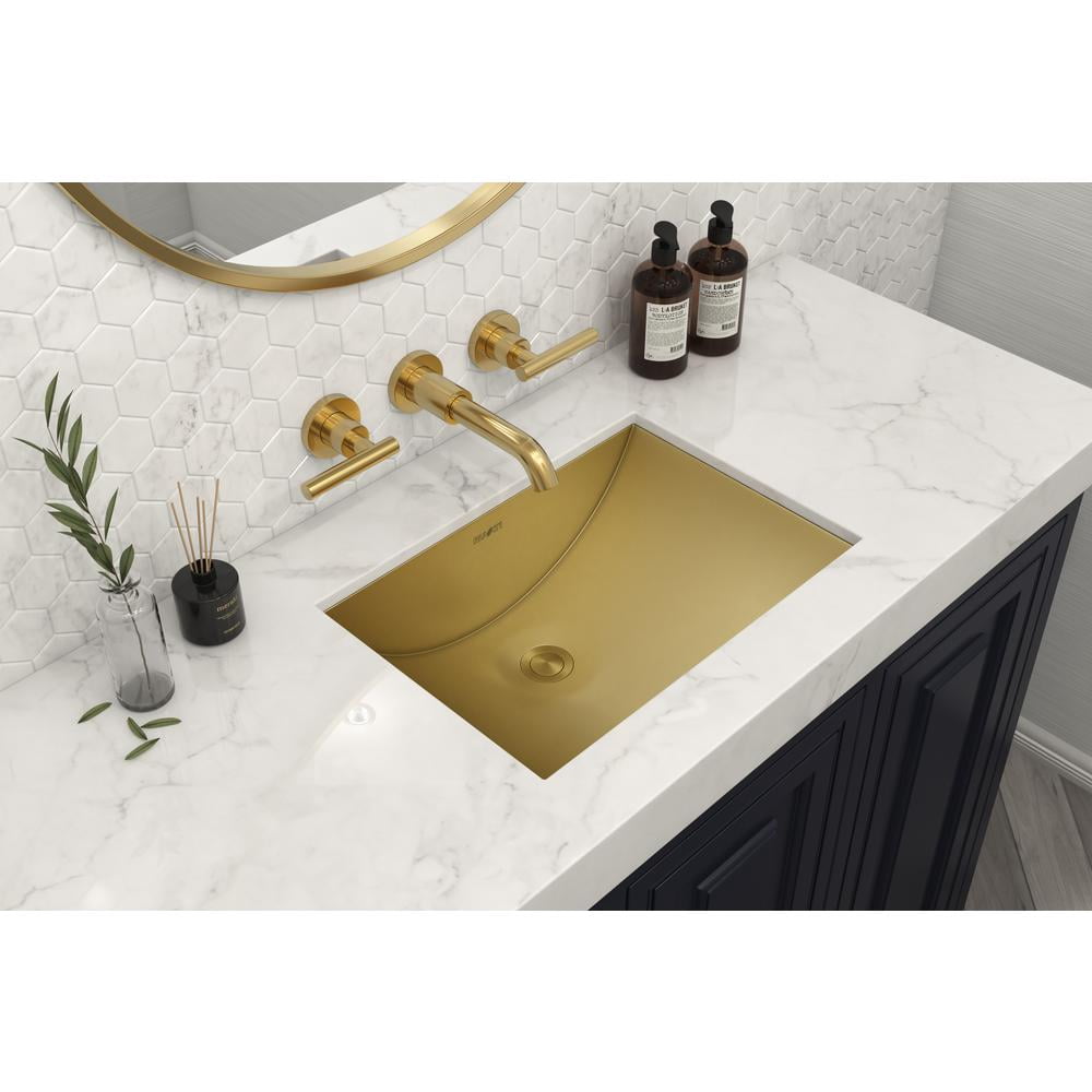 Ruvati 18 x 12 inch Brushed Stainless Steel Rectangular Bathroom Sink Undermount