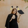 thumbnail image 3 of STRANDCHIC 2Pcs Graduation Party Hair Band Black Plastic Hair Hoops for Festive Looks, 3 of 8