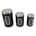 thumbnail image 1 of 3PCS Transparent Window Canister Jars Set, Space Saving, Widely , Airtight Food Storage With Lids, Classic Matte Jar, 1 of 8