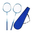 thumbnail image 4 of DYNWAVECA Badminton Rackets Badminton Equipment 2 Pieces Double Racquets Badminton Racquets Set for Practice Lawn Indoor Family Outdoor Blue, 4 of 10