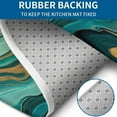 thumbnail image 4 of Teal Marble Gold Line Pattern Bathroom Rugs Sets 3 Piece,Toilet Cover Set,Absorbent Non Slip Bathroom Mats Sets with U-Shaped Contour Rug Toilet Rug Set, 4 of 5