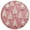 Pink Santa Claus Pattern, variant on 15 Inch Round Grid Plate Mats Heat Non-Slip Resistant PVC Placemats for Kitchen Dining Table Decor Pink Cute Christmas Pattern 1PCS
