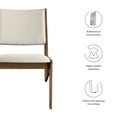 thumbnail image 2 of Modway Rylina Vegan Leather Accent ChairsSet of 2 in Weathered Oak Stone, 2 of 10
