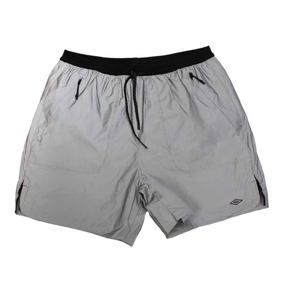 Bermuda Umbro para Hombre Elástico Jareta y Bolsas Reflectiva Gris Talla M