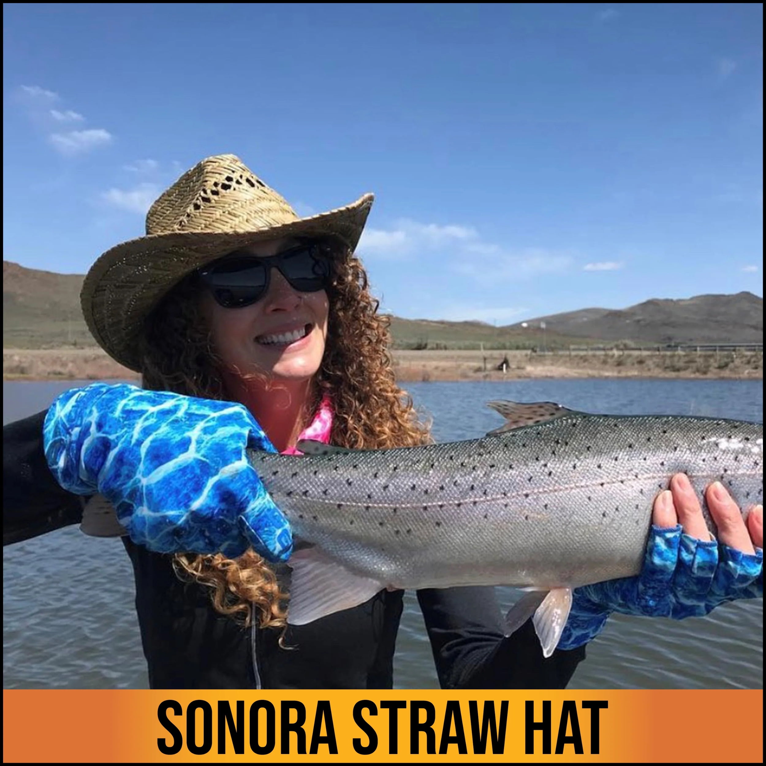 Glacier Outdoor Sonora Straw Hat Unisex Full Brim Light Quick-Dry Adjustable Chin Strap, Tan L/XL