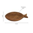 thumbnail image 3 of Plateau de Service en Bois Acacia en Forme de Poisson, 3 of 3